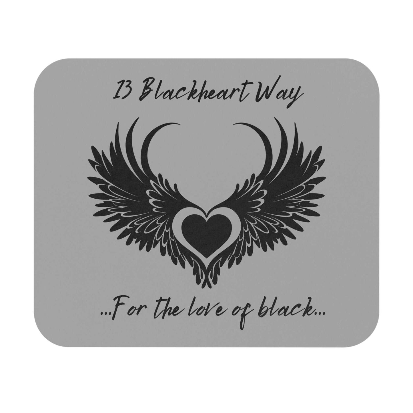 Blackheart Mouse Pad - Dark Gothic Aesthetic Desk Accessory for style.