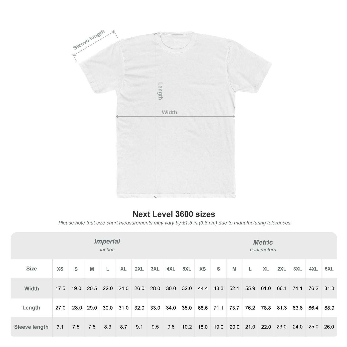 Skeleton King Crew Tee size guide, unisex graphic t-shirt, perfect for Halloween and casual wear.