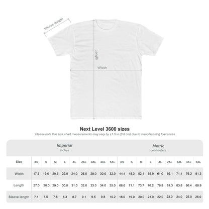 Skeleton King Crew Tee size guide, unisex graphic t-shirt, perfect for Halloween and casual wear.