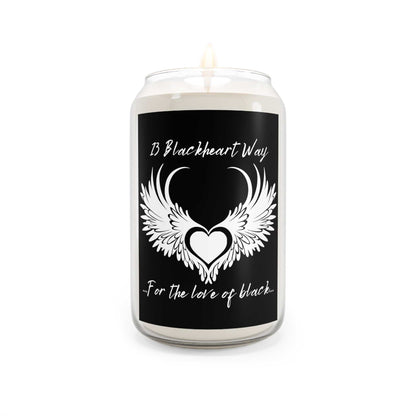 Blackheart Way Scented Candle in a 13.75oz glass jar with gothic design and vanilla bean scent
