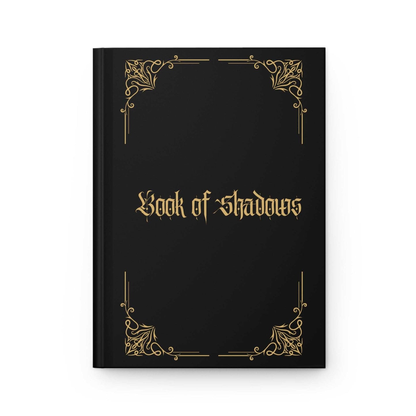 Hardcover Book of Shadows with Matte Finish and Gold Design, Perfect Witchcraft Journal