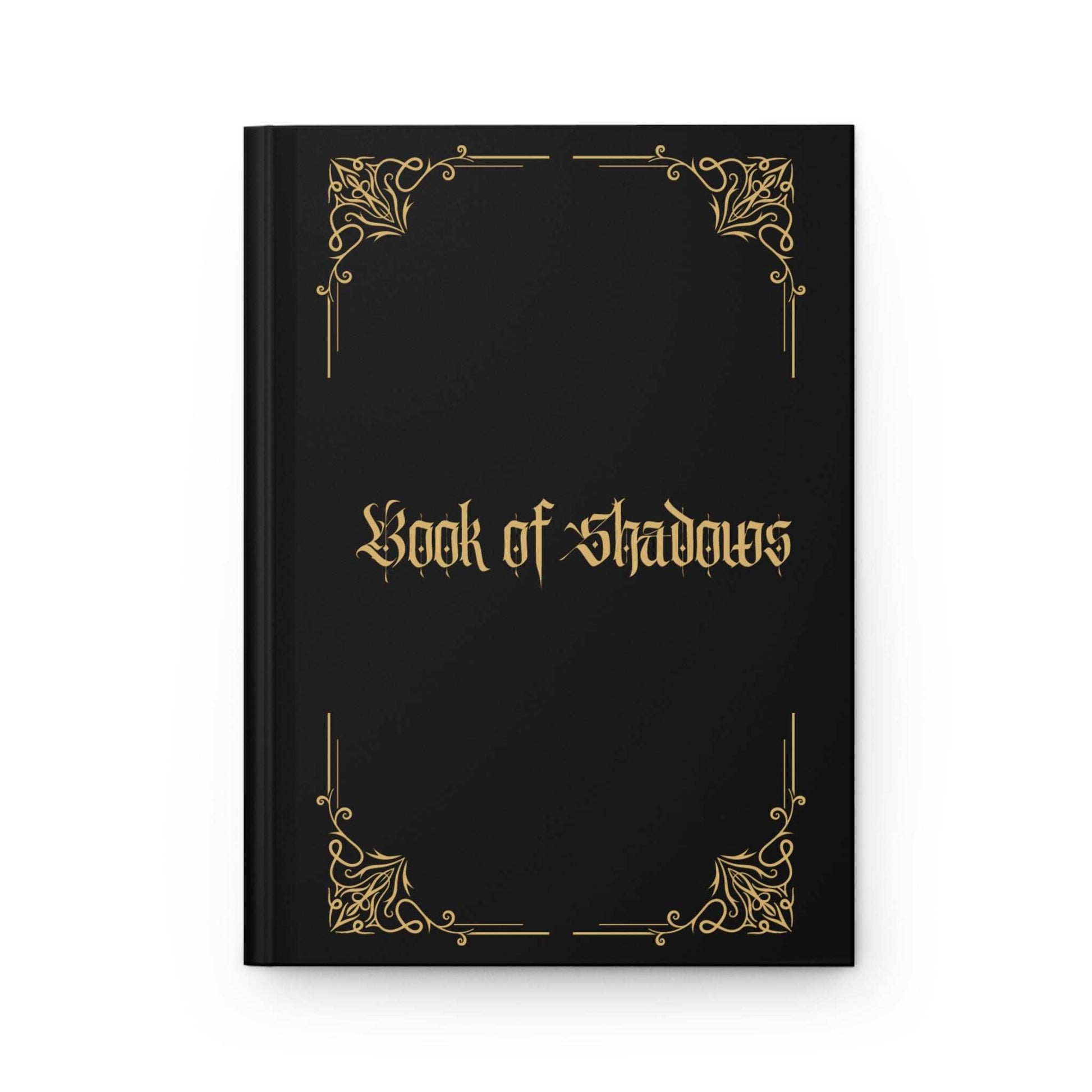 Hardcover Book of Shadows with Matte Finish and Gold Design, Perfect Witchcraft Journal