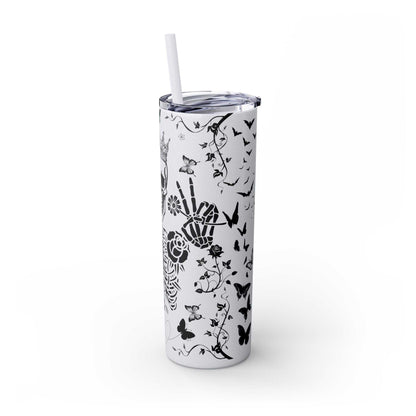Gothic Skull Tumbler, Stylish Halloween Drinkware, Unique Gift for Spooky Lovers, Customizable Travel Mug, Perfect for Parties