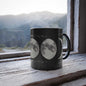 11oz Celestial Color Morphing Mug showing lunar phases as it heats up