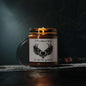 Custom Blackheart Way scented soy candle in reusable amber jar for eco-friendly home décor and gifts