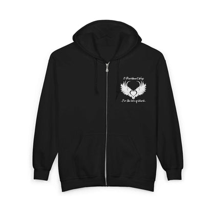 Blackheart Logo Cozy Unisex Zip-Up Hoodie - Perfect for Casual Days, Gift for Friends, Stylish Layer, Ideal for Fall, Comfortable Outerwear