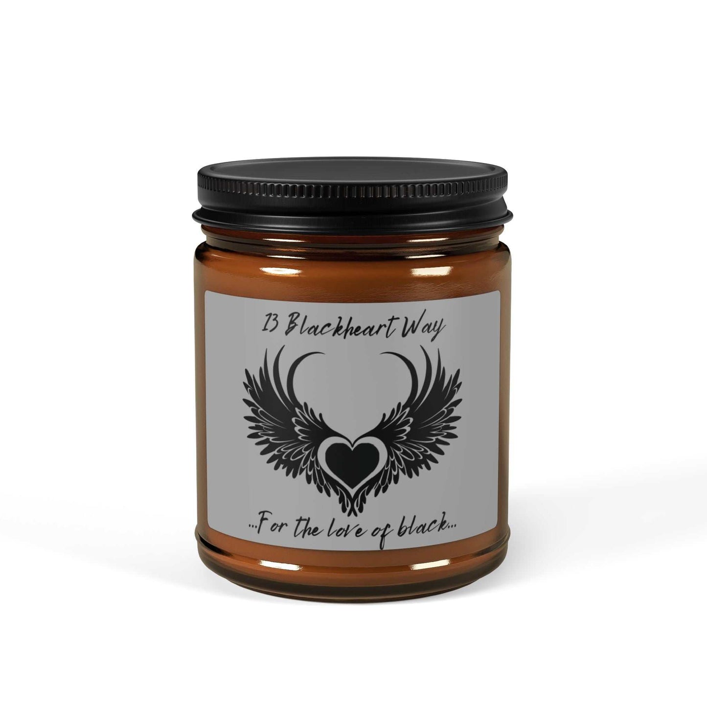Blackheart Way Scented Soy Candle – Multi-Size Amber Jar for Home Décor & Gifts