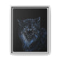 Framed matte canvas art featuring a fierce wolf design, perfect for nature lovers and home decor.