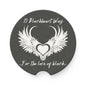 Soapstone car coaster with 13 Blackheart Way logo, elegant matte finish.