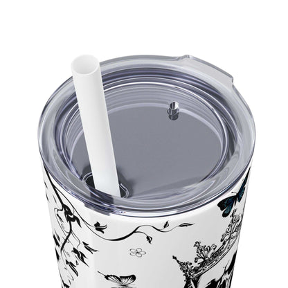 Gothic Skull Tumbler, Stylish Halloween Drinkware, Unique Gift for Spooky Lovers, Customizable Travel Mug, Perfect for Parties