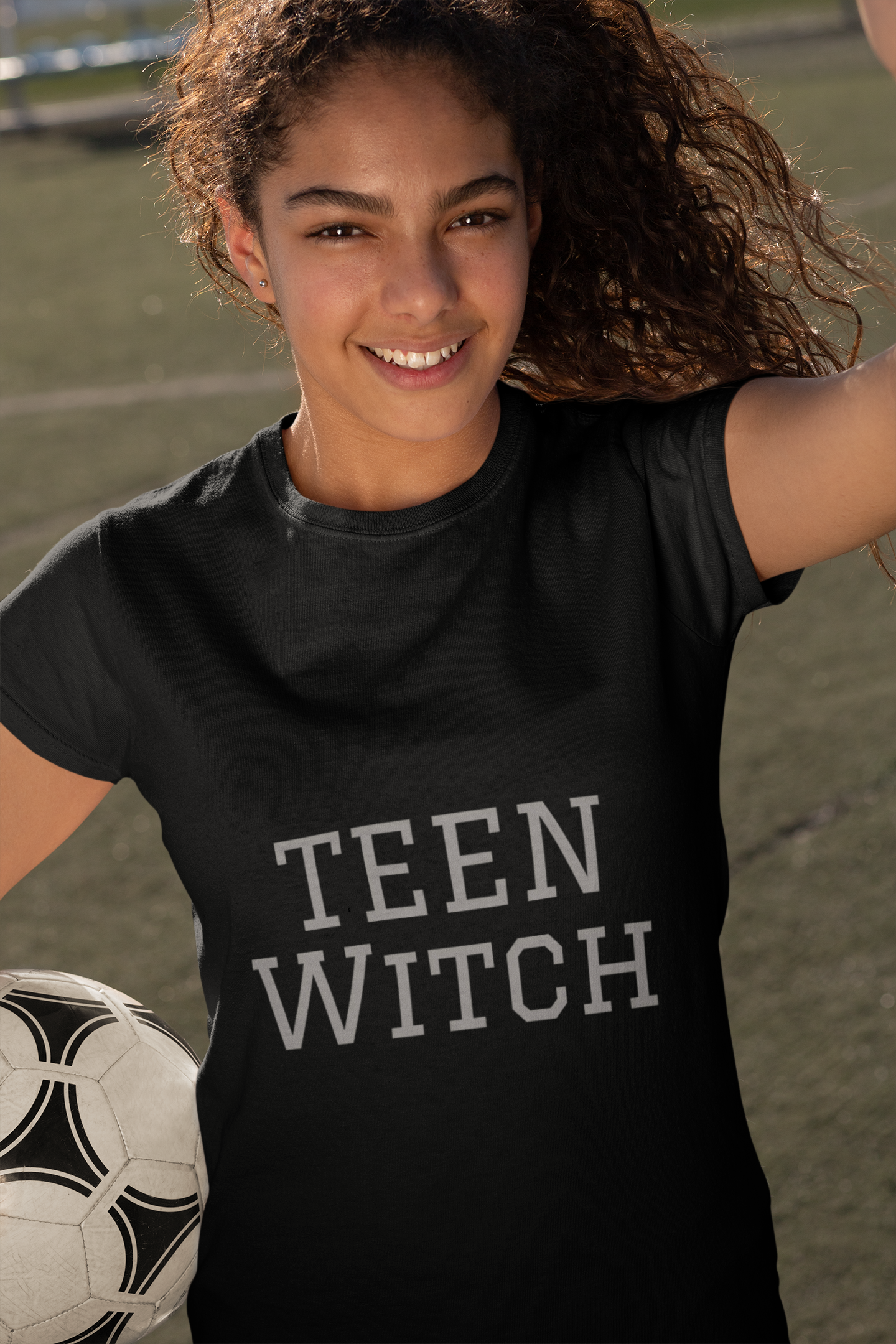 Teen Witch Unisex Jersey Short Sleeve Tee Teen Witch black unisex jersey short sleeve tee with spooky aesthetic text, casual Halloween style