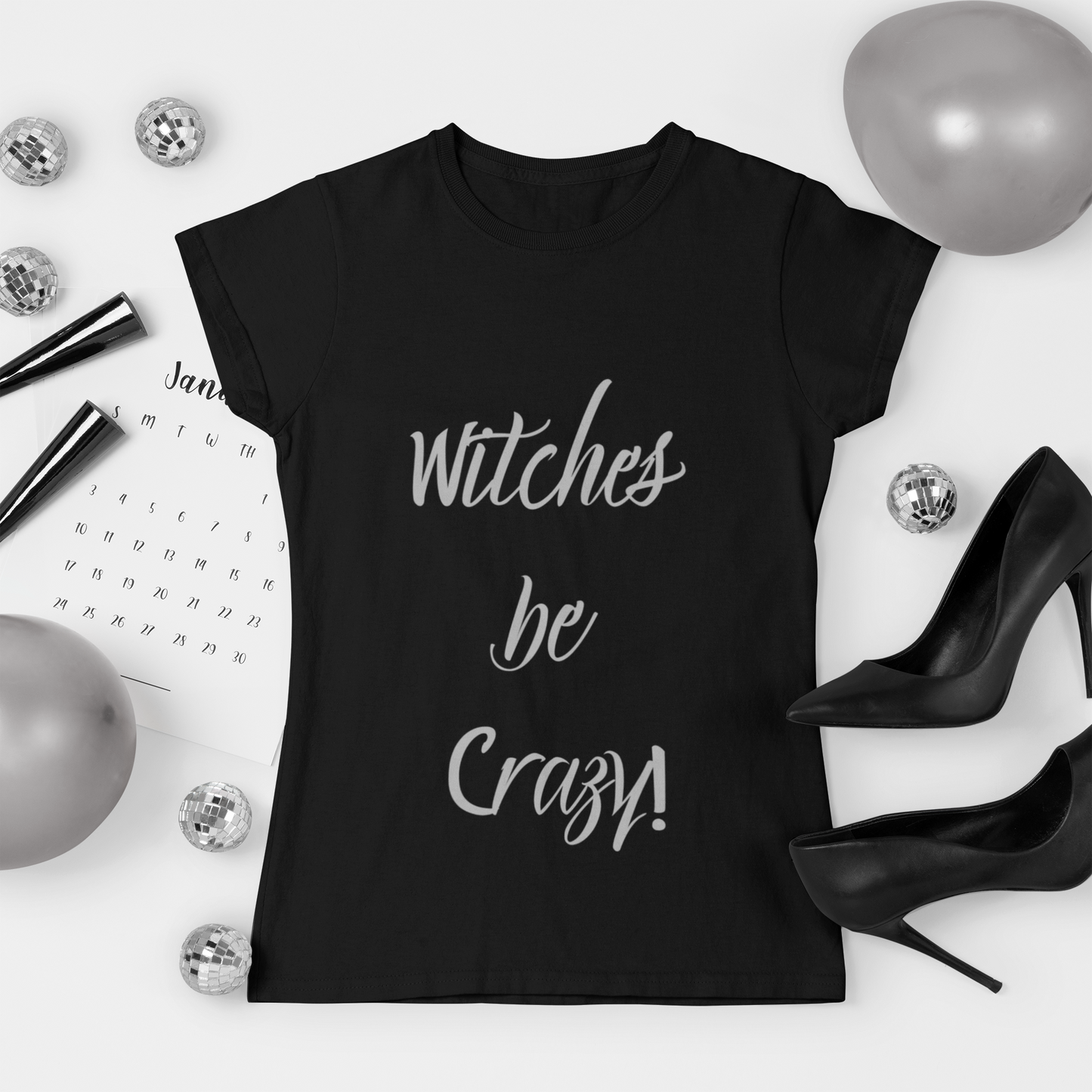 Witches Be Crazy Unisex Short Sleeve Tee - Perfect for Halloween & Witch Lovers