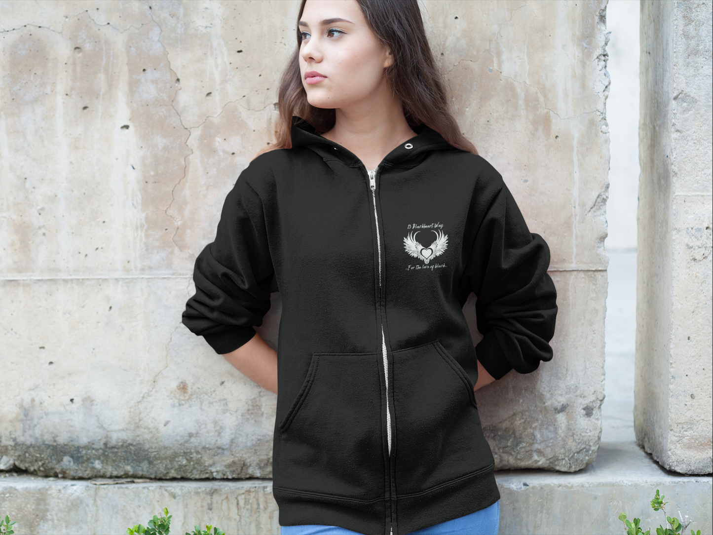 Blackheart Logo Cozy Unisex Zip-Up Hoodie
