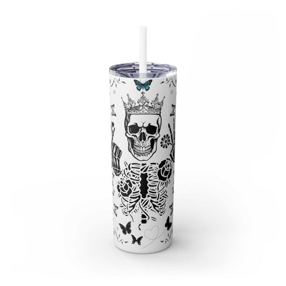 Gothic Skull Tumbler, Stylish Halloween Drinkware, Unique Gift for Spooky Lovers, Customizable Travel Mug, Perfect for Parties