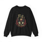 Black crewneck sweatshirt with vintage "Fizz the Season" ale bottle and glass holiday design