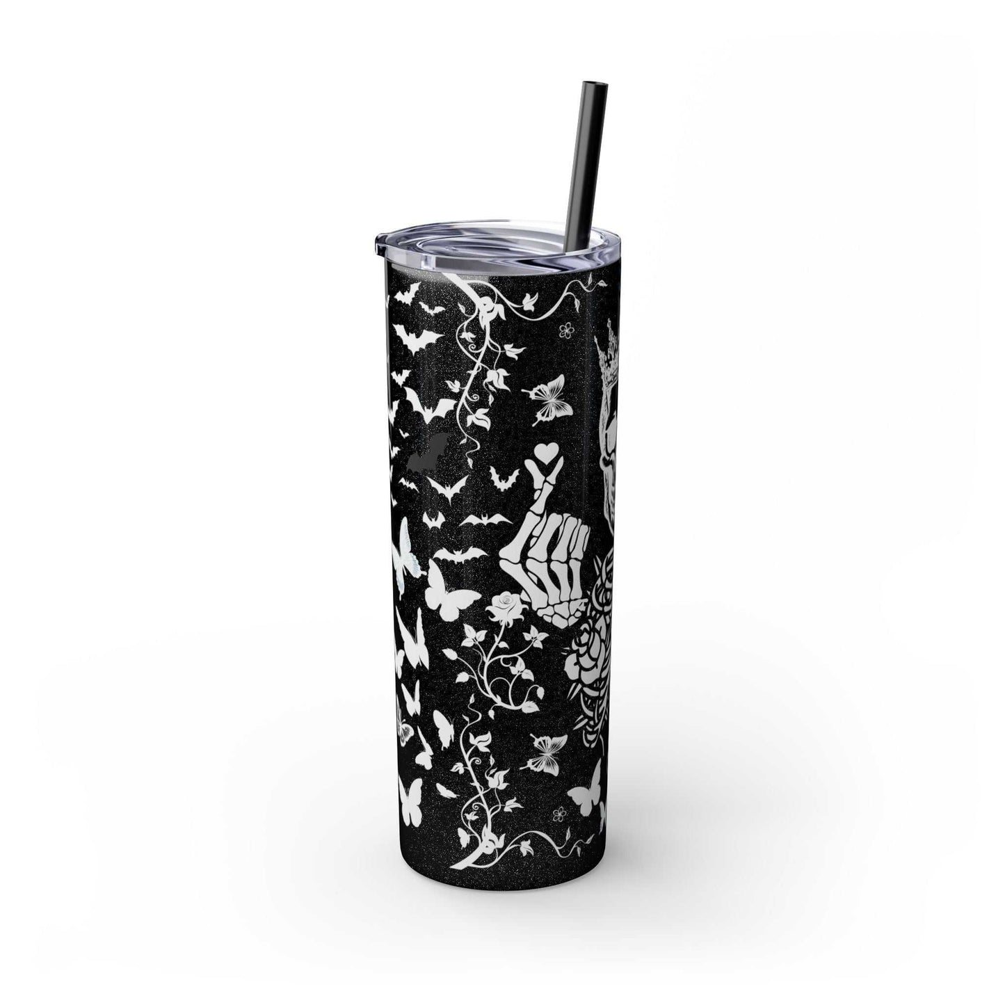 Gothic Skull Tumbler, Stylish Halloween Drinkware, Unique Gift for Spooky Lovers, Customizable Travel Mug, Perfect for Parties