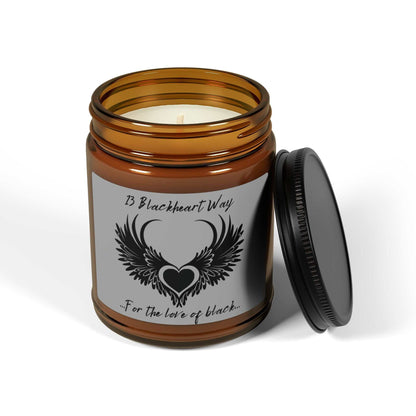 Blackheart Way Scented Soy Candle – Multi-Size Amber Jar for Home Décor & Gifts