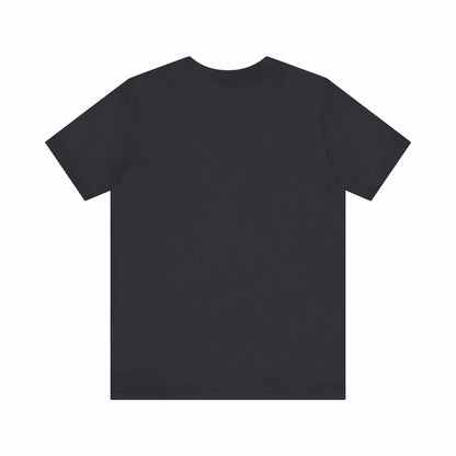 Unisex black jersey short sleeve tee, "A Little Ray of Darkness", crew neckline, soft cotton fabric.