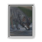 Framed wolf canvas art featuring a beautiful, nature-inspired design; perfect for home decor.