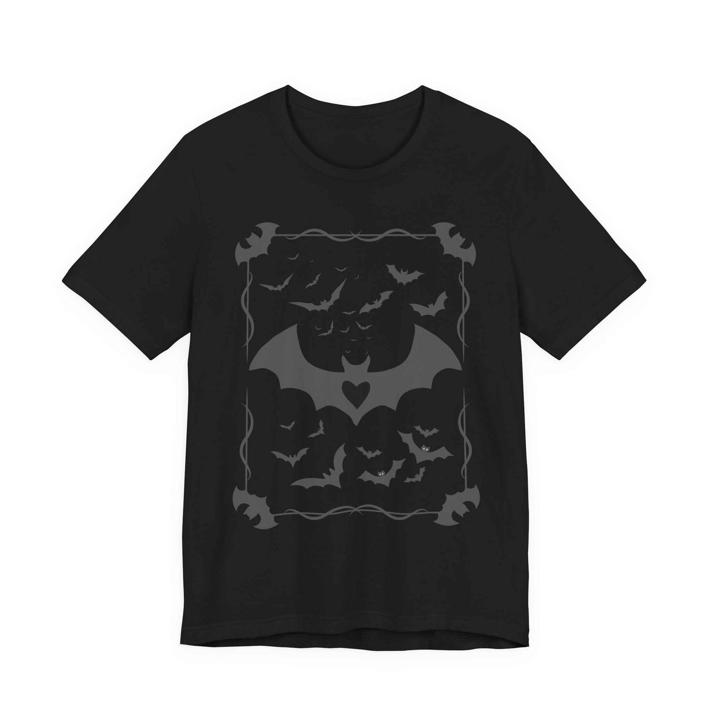 Bat Heart Tee for Halloween and Everyday Wear