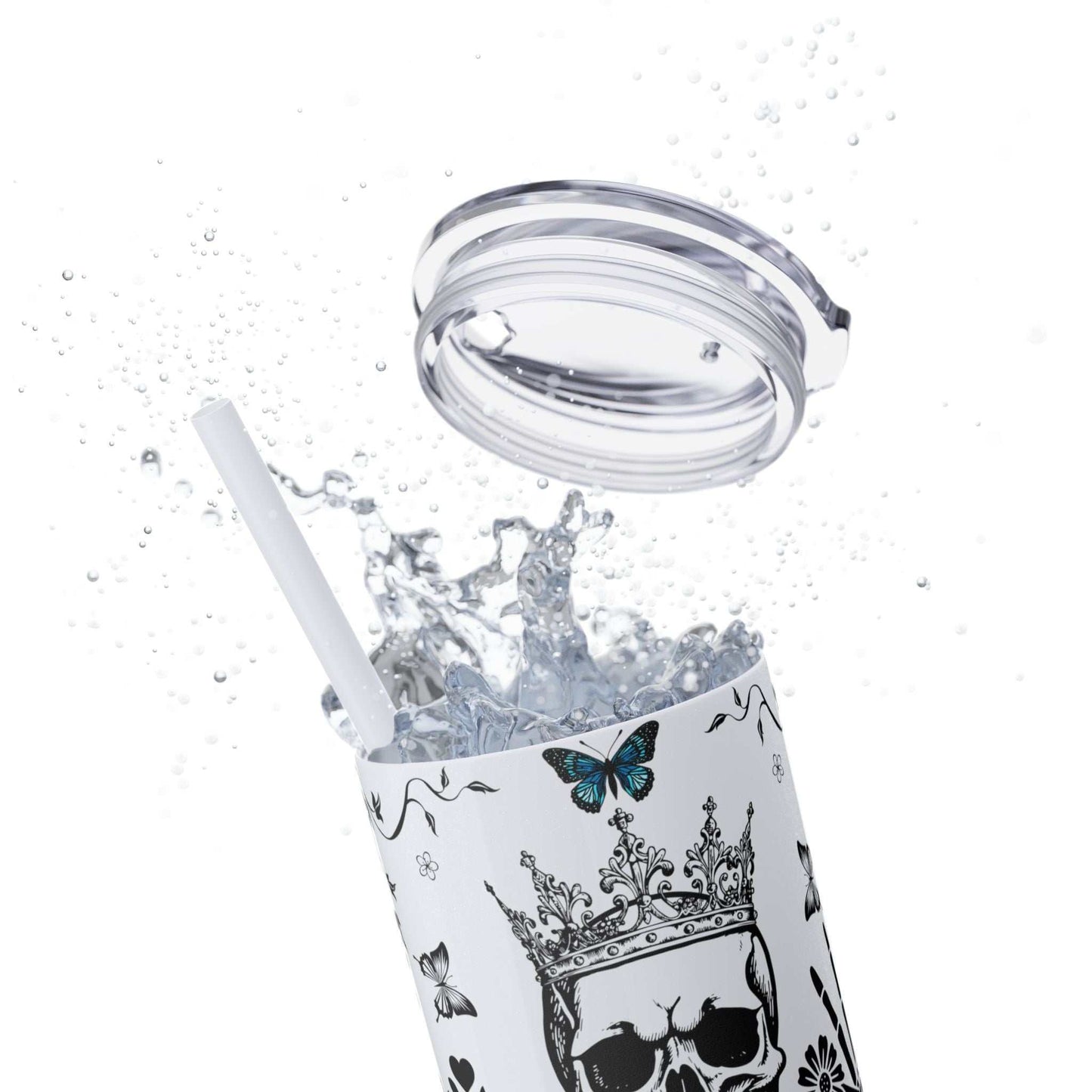 Gothic Skull Tumbler, Stylish Halloween Drinkware, Unique Gift for Spooky Lovers, Customizable Travel Mug, Perfect for Parties