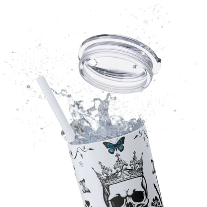 Gothic Skull Tumbler, Stylish Halloween Drinkware, Unique Gift for Spooky Lovers, Customizable Travel Mug, Perfect for Parties