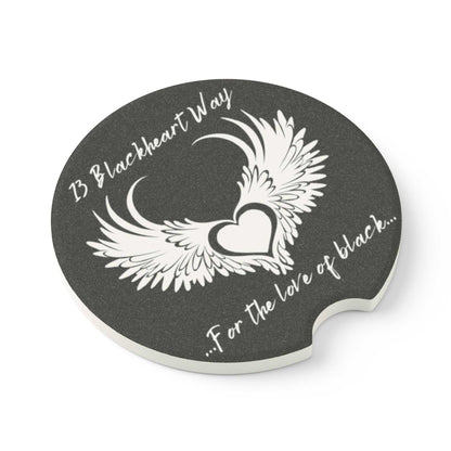 Soapstone Car Coaster with 13 Blackheart Way logo in elegant matte finish.