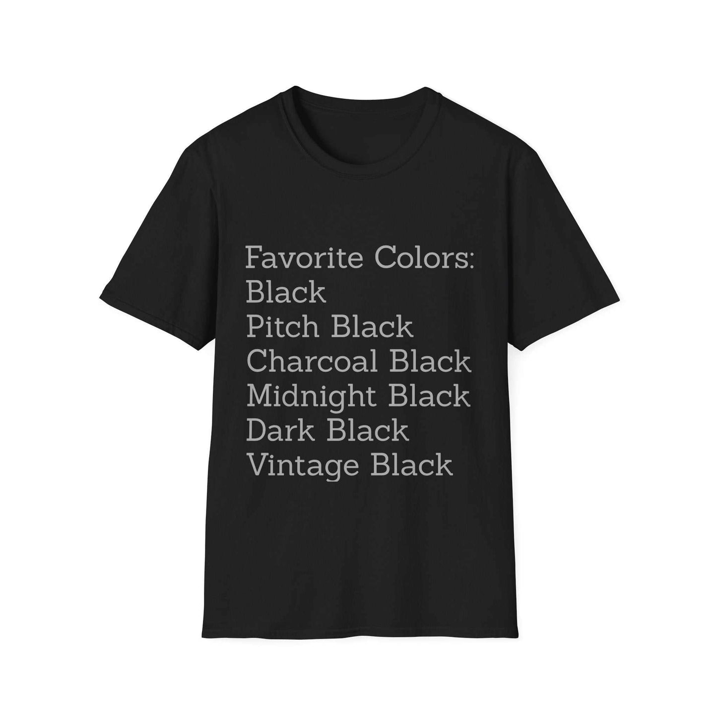 Unisex Black Cotton T-Shirt - Favorite Colors, Goth, Witchy casual wear